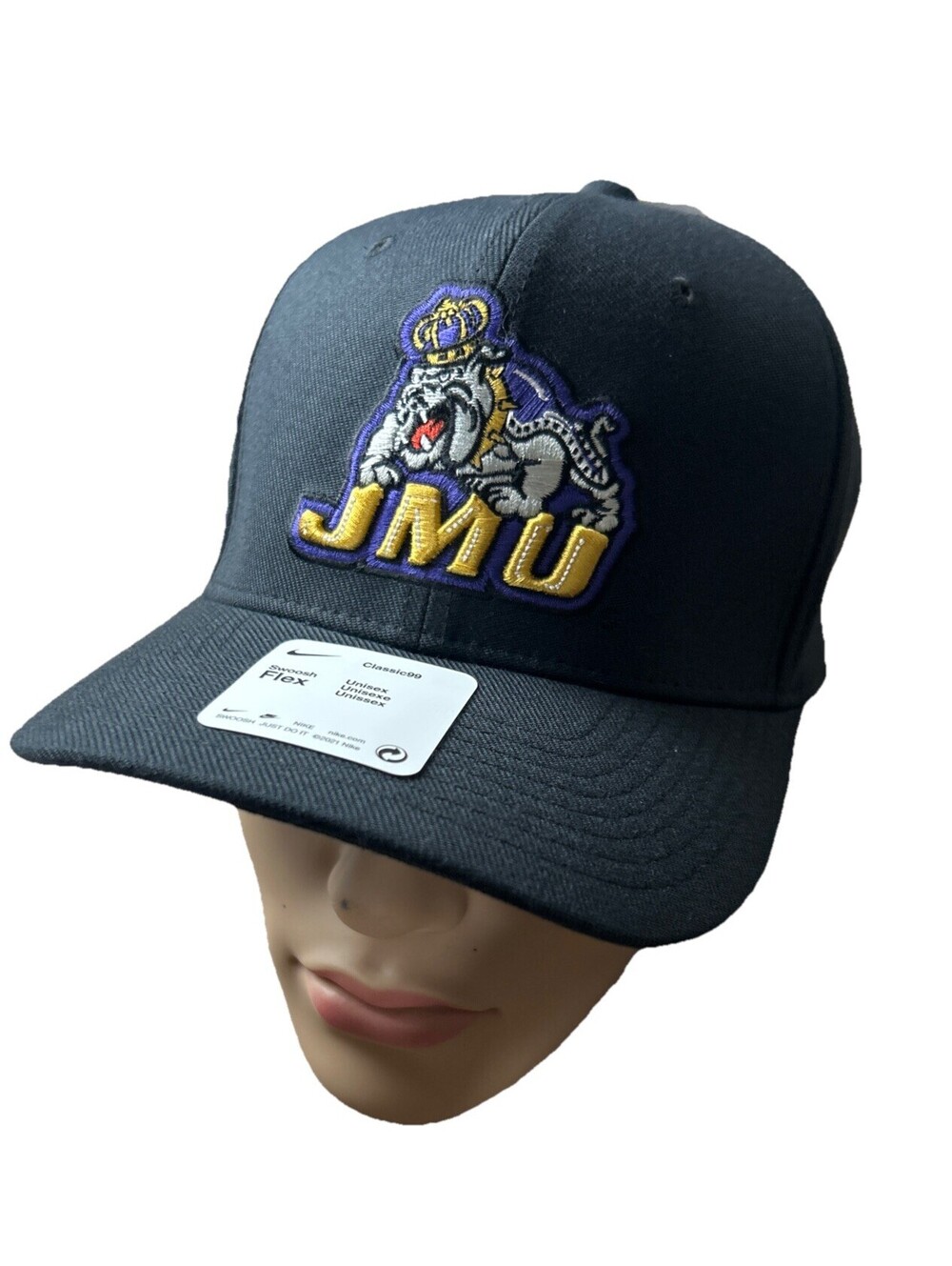 Nike Classic 99 Hat Cap JMU Unisex Swoosh Flex Black